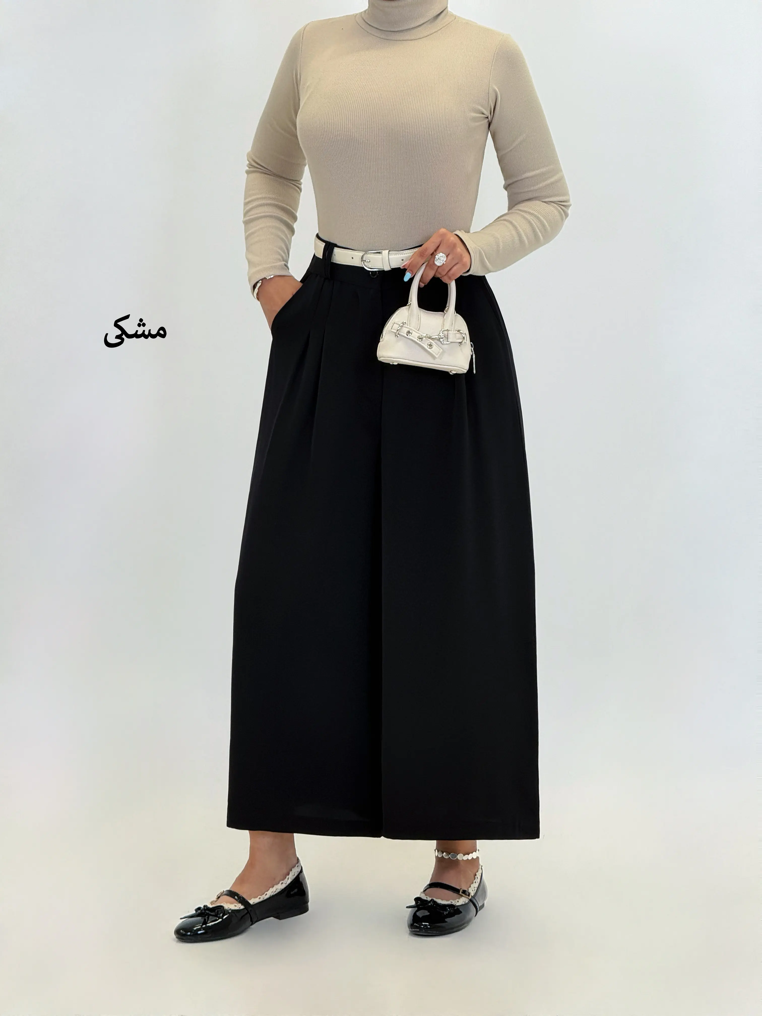 7155-دامن شلواری کرپ